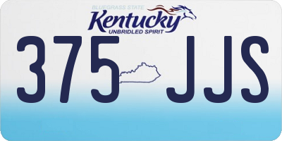 KY license plate 375JJS