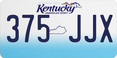 KY license plate 375JJX