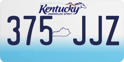 KY license plate 375JJZ