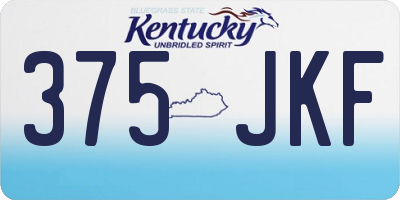 KY license plate 375JKF