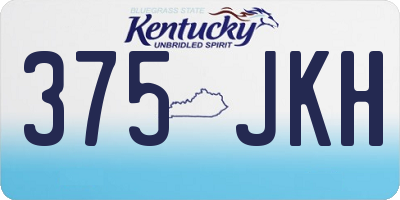 KY license plate 375JKH