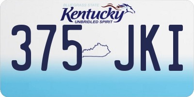 KY license plate 375JKI