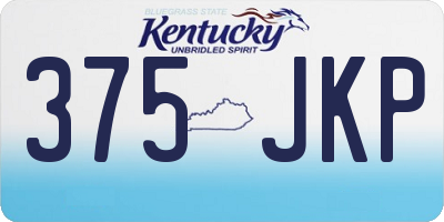 KY license plate 375JKP