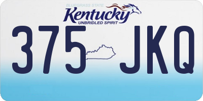 KY license plate 375JKQ
