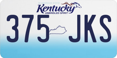 KY license plate 375JKS