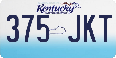 KY license plate 375JKT