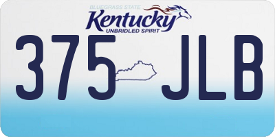 KY license plate 375JLB