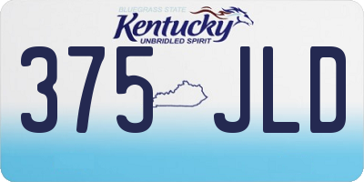 KY license plate 375JLD