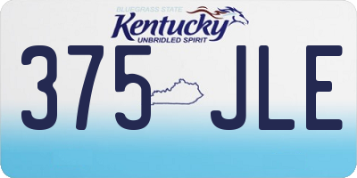 KY license plate 375JLE
