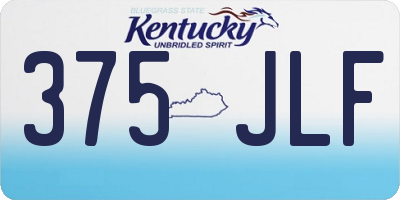 KY license plate 375JLF