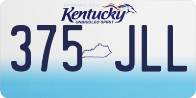 KY license plate 375JLL