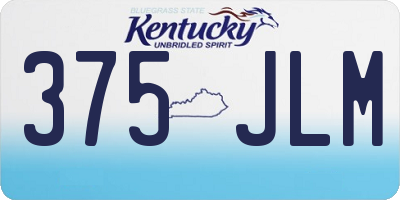 KY license plate 375JLM