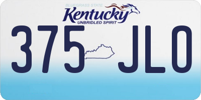 KY license plate 375JLO