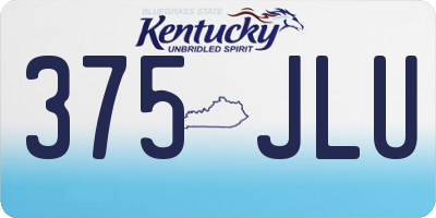 KY license plate 375JLU