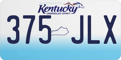 KY license plate 375JLX