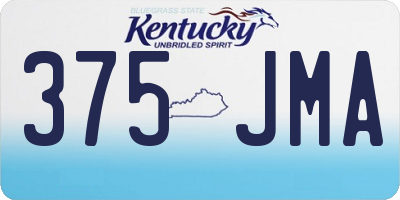 KY license plate 375JMA