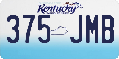 KY license plate 375JMB