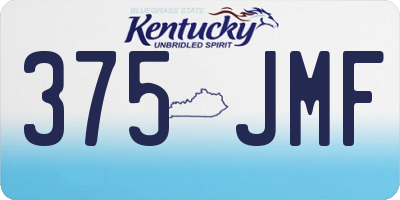 KY license plate 375JMF