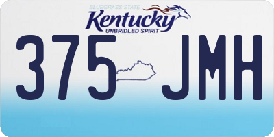 KY license plate 375JMH
