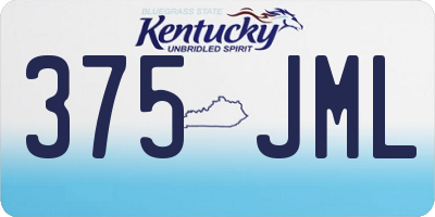 KY license plate 375JML