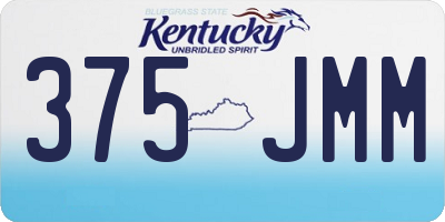 KY license plate 375JMM