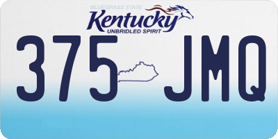 KY license plate 375JMQ