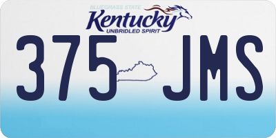 KY license plate 375JMS