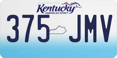 KY license plate 375JMV