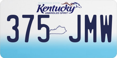 KY license plate 375JMW