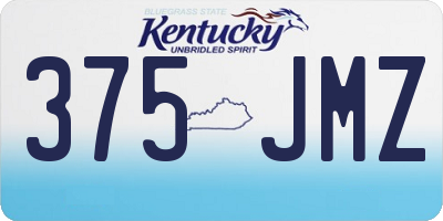 KY license plate 375JMZ
