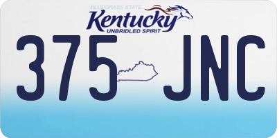 KY license plate 375JNC