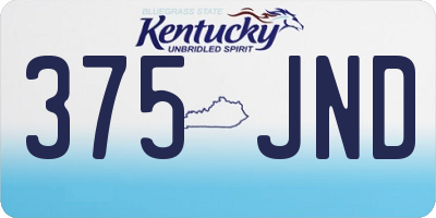 KY license plate 375JND