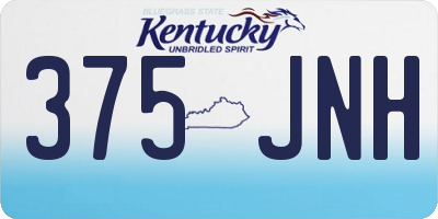 KY license plate 375JNH