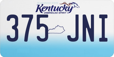 KY license plate 375JNI