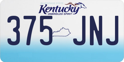 KY license plate 375JNJ