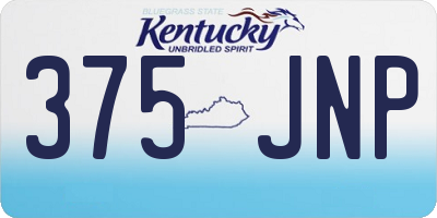 KY license plate 375JNP