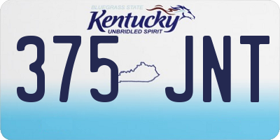 KY license plate 375JNT