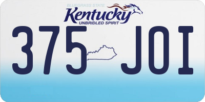 KY license plate 375JOI