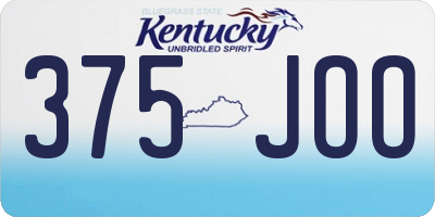 KY license plate 375JOO