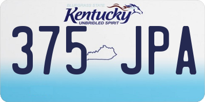 KY license plate 375JPA