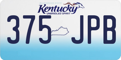 KY license plate 375JPB