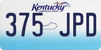 KY license plate 375JPD