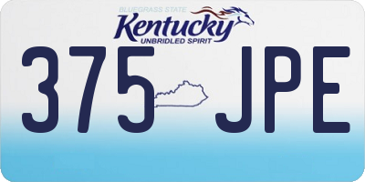 KY license plate 375JPE