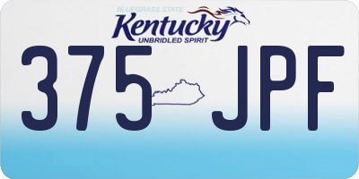 KY license plate 375JPF