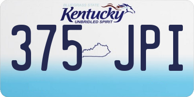 KY license plate 375JPI