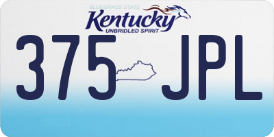 KY license plate 375JPL