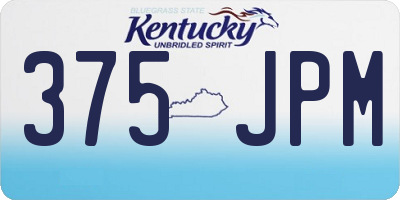 KY license plate 375JPM