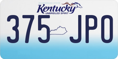 KY license plate 375JPO