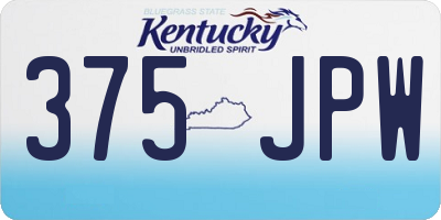 KY license plate 375JPW