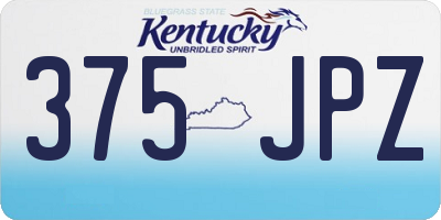 KY license plate 375JPZ